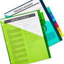 Avery Dividers for 3 Ring Binders, 8-Tab Sets, Two-Pocket Plastic Binder Dividers with Tabs, Multicolor, 3 Sets (71907)