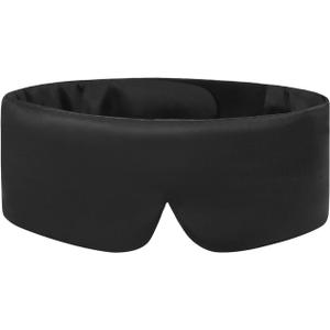 ALASKA BEAR Mulberry Silk Eye Mask, Wraparound Style Sleeping Mask and Ear Muff Blindfold for Full Blackout and Deep Sleep, Adjustable ALASKA BEAR Mulberry Silk Eye Mask, Wraparound Style Sleeping Mask and Ear Muff Blindfold for Full Blackout and Deep Sleep, Adjustable