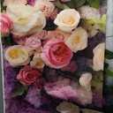 YongFoto Retro White Brick Wall Floral Arch Backdrop 7x5ft Rose Flowers Vine Leaves Photography Background Birthday Bridal Shower Wedding Party Banner Room Decor Portraits Photoshoot Wallpaper (7ftx5ft)
