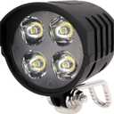 Bike Headlight 12W Super Bright Bike Light 36V 48V 52V 60V for Electric Bikes and Scooters Headlight Electric Bike Headlight for Night Riding Electric Dirt Bike Front Light Road Bike Led Headlight