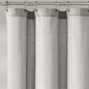 Lush Decor Linen Button Shower Curtain, 72" W x 72" L, Gray - Gray Shower Curtain Fabric - Bathroom Curtain - Farmhouse Bathroom Decor