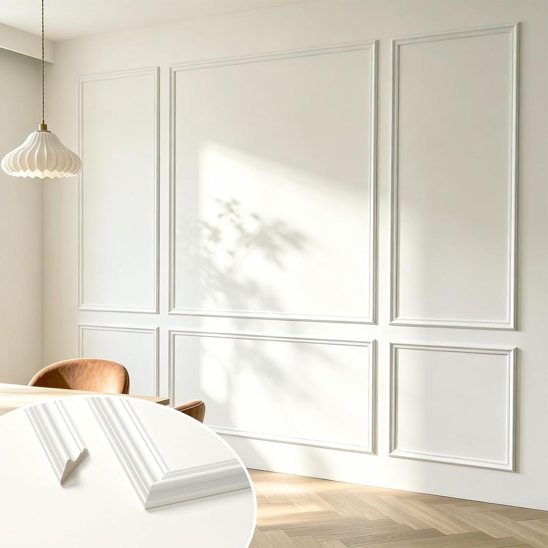 Peel and Stick Wall Molding Kit, Wainscoting Panels 24 PCS