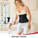 Nebility Waist Trainer for Women Corset Shapewear Tummy Control Body Shaper Girdle Waist Cincher Postpartum Belly Band(Medium, Black) (Black)