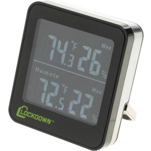 LOCKDOWN Digital Hygrometer with Convenient Design, Backlit Screen and Min/Max Reading for Temp and Humidity Monitoring in Safes, Rooms, Cases and Cabinets