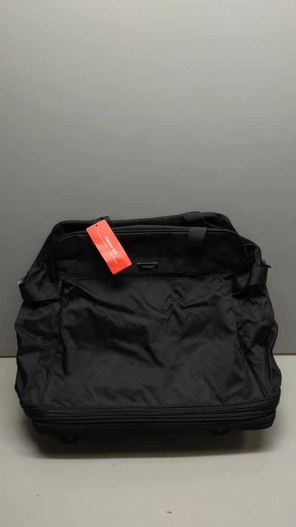 Hanke Underseat Carry On luggage Bags for Travel, Foldable Travel Bags for Women, Soft Lightweight Personal Item Travel Bag Small Carry On Bags for Airplanes, Travel Tote Bags for Women Me, (Black）