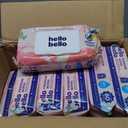 Hello Bello Premium Wipes, Designed for Sensitive Skin with Chamomile & Aloe Extracts, Rosy Posy (18 Resealable Packets = 1080 Total Wipes)