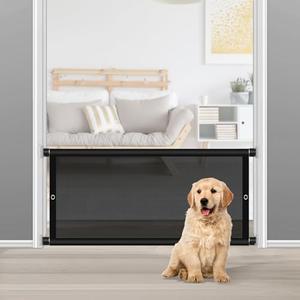 Dog Gate for Stairs, 27"-48" Width Expandable Pet Gates for The House, Pressure Mount Step Over Indoor Dog Gates for Doorways, Stairways, Small Dogs, Puppy