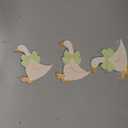 Lineshading 3 Pcs Silly Goose Birthday Party Decoration Sage Green Bow Wooden Silly Goose Baby Shower Decor Funny Table Centerpiece Gift for Party Favor Desk Tiered Tray, 5.9/4.7/3.9 Inch