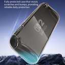 Honghao TPU Switch 2 Case for Nintendo 2 2025 - Soft Protective Cover, Drop Protection Grip Case for Switch Nintendo 2 Console Accessories (Gray)