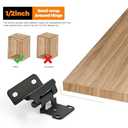 Ravinte 50 Pack 25 Pairs Semi-Overlay 1/2 inch Self-Closing Face Frame Cabinet Hinges Matte Black Half Wrap-Around Kitchen Cabinet Door Hinges Face Mount Cabinet Hardware