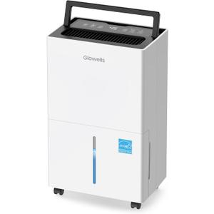Glowells 4500 Sq.ft Energy Star Dehumidifier for Home Basement, 52 Pints Large Room Dehumidifier with Drain Hose & Water Tank 0.58 Gal, Dehumidifiers with Smart Humidity Control, Auto Defrost