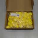 MECCANIXITY 4Pcs Felt Ball Garland Yellow Pom Pom Garland Handing Balls 7.55 Feet Long 20 Balls Party Banner Decor for Christmas Birthday Party Decoration