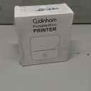 cudinham Print Pods Mini Printer, Thermal Inkless Sticker Maker with 10 Rolls Printing Paper, Pocket Printpod for Phone, Impresora Porttil for Notes, DIY, Compatible with iOS & Android (White)