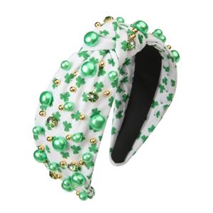 St Patricks Day Headband Women Shamrock Green Headband Irish Lucky Clover Hairband Saint Patricks Day Accessories