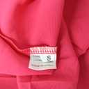 Women's Chiffon Blouses Cap Sleeve Shirts Casual Loose Work Office Solid Tops Rose Red S