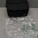 opux Insulated Lunch Bag for Men Women, Leakproof Black Lunch Box for Work, Portable Soft Lunch Cooler Bag with Shoulder Strap, Adult Lunchbox Lunch Pail for Kid Boy Girl School, 14 Can/8L