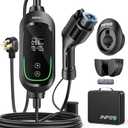 INFGO Level 2 EV Charger, 40Amp, Adjustable Current & Timing Delay, 240V, 9.6kW, NEMA 14-50 Plug, Portable Home Electric Vehicle Charging Station with 25FT EV Charging Cable for J1772 BEVs/PHEVs