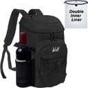 WOLT Cooler Backpack,24 Cans Insulated Backpack Cooler Leakproof,Lightweight Soft Cooler Bag,Camping Cooler,Large Capacity Beach Cooler,Waterproof Travel Cooler Lunch Backpack for Hiking (Black)