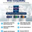 Membrane Solutions 100 GPD RO Membrane, Reverse Osmosis Membrane, RO Membrane Replacement, Reverse Osmosis Filter Replacement for Under Sink Home Drinking RO Water Purifier System (2 Pack)