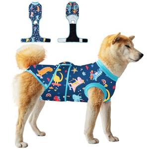 V.PET.B.R Dog Surgery Recovery Suit,Female Male Dog Onesie for Spay Neuter,Substitute E-Collar & Cone,Anti-Licking Breathable Onesie for Small Medium Large Dogs,New Dinosaur Pattern L