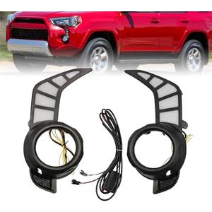 OsyphereX Daytime Running Fog Light Turn Signal Lamp Assembly Compatible with 4Runner 2014-2025 Pair Front DRL w/Sequential Switchback White & Blue Left and Right