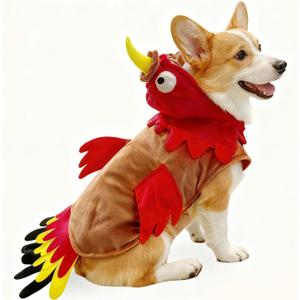 T2Y Dog Costumes Dog Turkey Costume, Thanksgiving Costume Pet Clothes Apparel for Thanksgiving Christmas Cosplay for Small Medium and Large Dogs [XL]