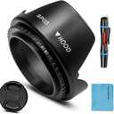 77mm Lens Hood,Universal Tulip Flower Lens Hood Sun Shade with Centre Pinch Lens Cap for Canon Nikon Sony Pentax Olympus Fuji Camera