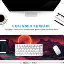 Red Mountain Large Mouse Pad Mountain Pattern Gaming Extended XL Mousepad Big Computer Keyboard Desk Mat for Non-Slip Rubber for Gaming and Office 31.5x11.8inch