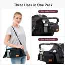 Momcozy Universal Stroller Organizer with Insulated Cup Holder Detachable Phone Bag & Shoulder Strap, Fits for Stroller like Uppababy, Baby Jogger, Britax, BOB, Umbrella and Pet Stroller, Black