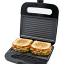 OVENTE Electric Panini Press Grill with Nonstick Plates, LED Indicator Lights, Thermostat Control, Cool Touch Handle, Compact Sandwich Maker Perfect for Cooking Breakfast, Snacks & More, Black GP0401B