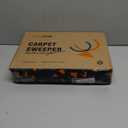 Manual Carpet Sweeper for Pet Hair - Rotating Brush Floor Sweeper, Lightweight Push Broom for Classroom Rugs, Non-Electric Lint & Crumb Cleaner, Easy-Dump Dustbin, No Batteries Needed