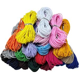 Round Colored Elastic Cord 0.8mm-0.03inch 600 Feet Strong Stretch String for Bracelet Making, DIY Jewelry String - Stretchy Beading Cord for Necklaces, Journals, Sewing Crafts & Hair Bands (Mixed)