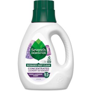 Seventh Generation Concentrated Laundry Detergent, Stain Fighting Formula, Fresh Lavender scent, 40 oz (53 Loads) (40 Fl Oz (Pack of 1)