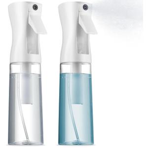 2 Pack Continuous Spray Bottles - Ultra Fine Mist Sprayer | Water Spray Bottle For Hair Mister Spray Bottle | Hair Spray Bottles For Hairstyling, Cleaning, Salons - 2pk 6.8 OZ / 200 ML ((2-Pack) - 6.8 OZ- 200ml)