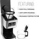 Chefman 12-Cup Programmable Coffee Maker, Electric Brewer, Auto Shut Off, Digital Display w/Auto-Brew Function, Anti-Drip Pot, Reusable Filter for Fresh Grounds, Square Stainless Steel, Glass Carafe