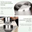 6L-Stainless Steel Salad Rotator, Vegetable Dishwasher, Lettuce Cleaner and Dryer, Kitchen Strainers.