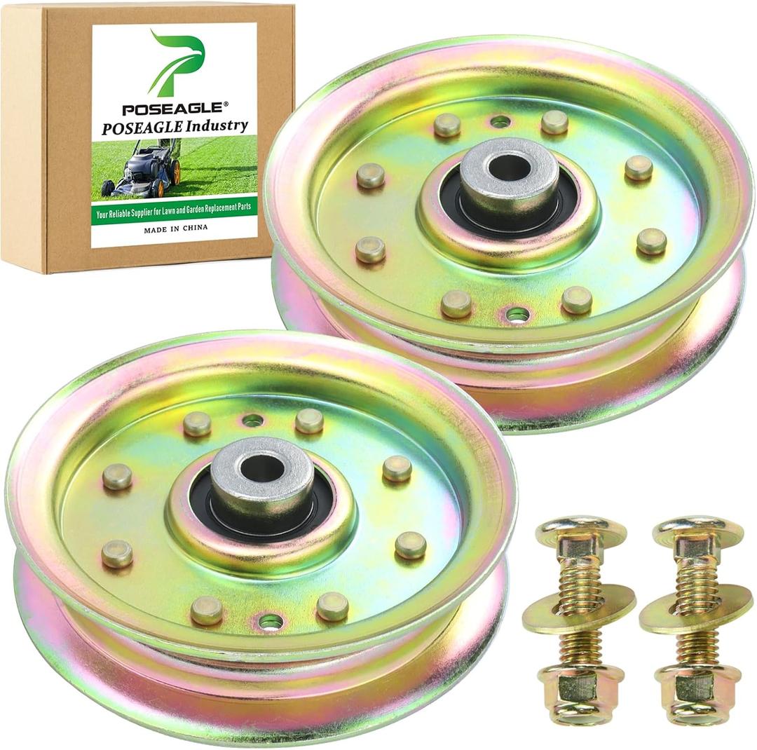 2 Pack 175820 Idler Pulley for Husqvarna 48 Inch Z4822 Z4824 Mower | Replaces 596481401 539107620 532175820 Pulley for Husqvarna 48 Inch GTH2548 YTH2448 YTH2148 YTH1848XP and Craftsman 42 Inch