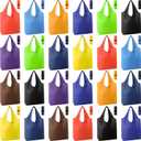 Eccliy 24 Pieces Reusable Grocery Bags Polyester Shopping Bags for Groceries Multi Colors Reusable Foldable Shopping Tote(Solid Style)