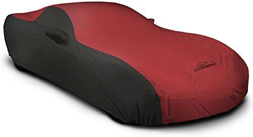 Coverking Custom Fit Exterior Car Cover Designed for Select Infiniti QX50 Model Vehicles: Stormproof Fabric, Black Sides with Red Center