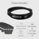 uxcell AX64 EPDM V-Belt, Raw Edge Cogged Industrial Rubber V Belt 1/2" Width x 64" Inside Circumference