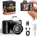 Mini Keychain Digital Camera -Maxmango 1080P HD Video & 64GB Card Small Tiny Retro Camera, 1.3'' HD Screen Camera for Travel Study Recording,Ideal Gift