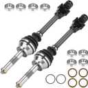 Front Left or Right CV Axle & Wheel Bearing Kit for Polaris Sportsman 500/335/400 Scrambler 400/500 Magnum 325/425/500 Big Boss 400L/500 Worker 335/500 Xplorer 300/500, 2 CV Axles and 2 Wheel Bearings