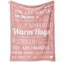 Get Well Blanket, Breast Cancer Gifts for Women, Get Well Soon Gift for Mom Sister Friend Coworker, Feel Better After Surgery Gifts, Mental Health Inspirational Healing Blanket