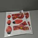 3 x Christmas Bulb Light Window Clings - Winter Car Refrigerator Decorations Stickers for Holiday Xmas Home Kitchen Living Room - Door Window Seasons Decals