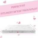 Pack and Play Mattress - 38"x26"x3'' Pack N Play Mattress Pad with Breathable Removable Cover - Dual-Sided Memory Foam Baby Crib Mattresses for Toddlers