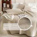 CozyTide Oversized King Quilt 120x120,Stone-Washed Cotton Wheat Oversized King Bedspread,3 Pieces Lightweight Ultra Soft California King Coverlet Set for All Season