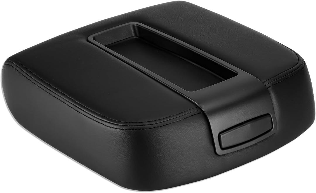 ILONPA Black Center Console Armrest Lid Box Cover Fits for 2007-2014 Chevy Silverado Avalanche Tahoe Suburban, GMC Sierra Yukon XL, Replace for 15217111 15941534 19328718, Durable and Easy Installation