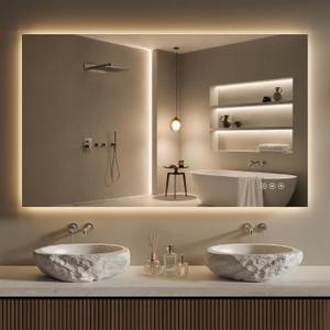 48"X30" LED Bathroom Mirror with Lights, Anti-Fog, Backlit Lit with CRI>90