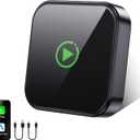 Wireless CarPlay Adapter for Apple iPhone & Android Auto 2026 Upgrade Mini Design Seamless Auto Connect USB Plug & Play Converts Wired to Wireless (Black)