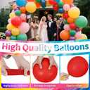 120 Balloons Rainbow Set 12 Inches, Assorted Color Latex Balloons Made With Strong Multicolored Latex for Birthday Baby Shower Wedding Party Supplies Arch Garland Decoration